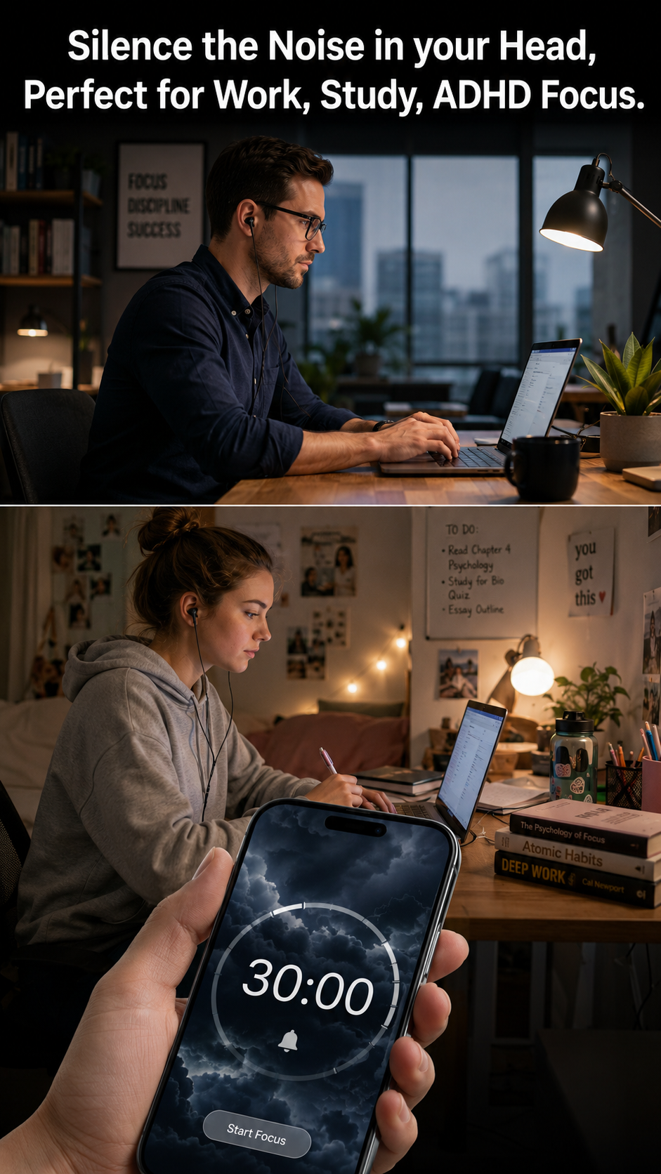 Work, Study, ADHD Focus