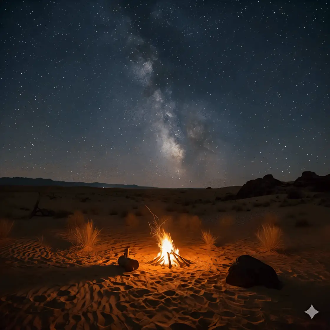 Campfire ambience for meditation