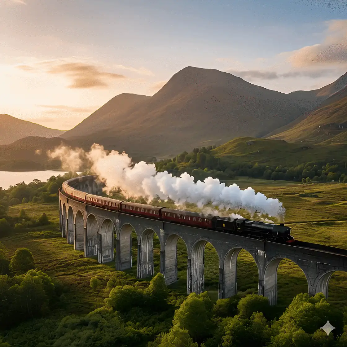 Steam train ambient sound